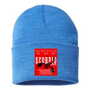 Scorpio Zodiac Facts Funny Humor Horoscope Cool Gift Sustainable Knit Beanie