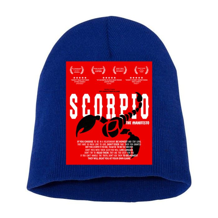 Scorpio Zodiac Facts Funny Humor Horoscope Cool Gift Short Acrylic Beanie