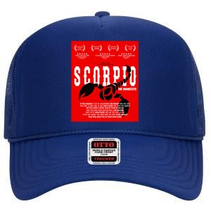 Scorpio Zodiac Facts Funny Humor Horoscope Cool Gift High Crown Mesh Back Trucker Hat