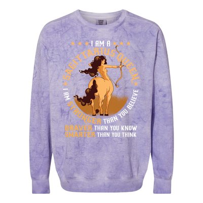 Sagittarius Zodiac Gift Colorblast Crewneck Sweatshirt