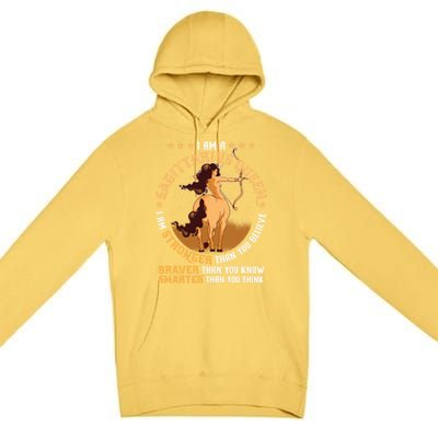 Sagittarius Zodiac Gift Premium Pullover Hoodie