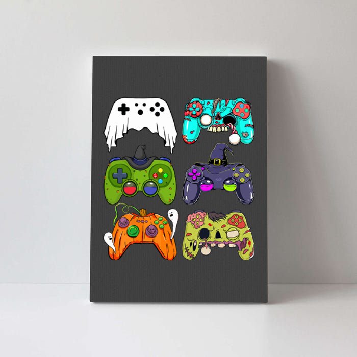 Skeleton Zombie Gaming Controllers For Halloween Gamer Gift Canvas