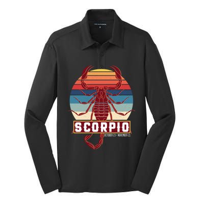 Scorpio Zodiac Great Gift Silk Touch Performance Long Sleeve Polo