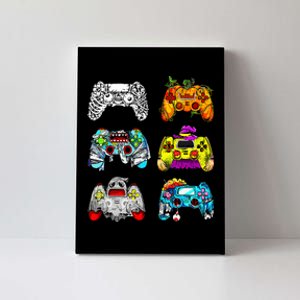 Skeleton Zombie Gaming Controllers Halloween Gamer Canvas