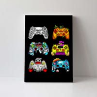 Skeleton Zombie Gaming Controllers Halloween Gamer Canvas