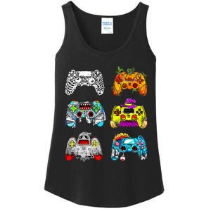 Skeleton Zombie Gaming Controllers Halloween Gamer Ladies Essential Tank