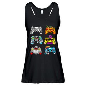 Skeleton Zombie Gaming Controllers Halloween Gamer Ladies Essential Flowy Tank