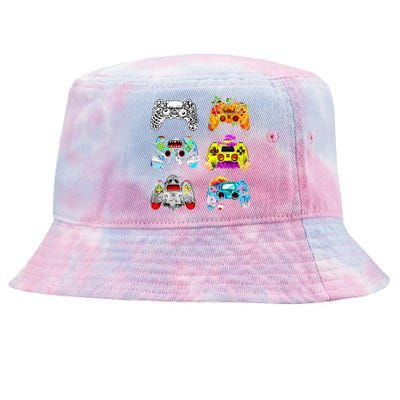 Skeleton Zombie Gaming Controllers Halloween Gamer Tie-Dyed Bucket Hat