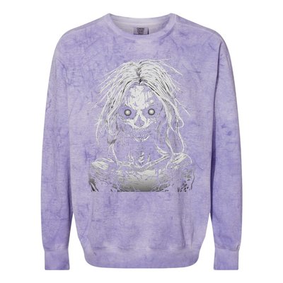 Scary Zombie Girl Halloween Graphic Tees Colorblast Crewneck Sweatshirt