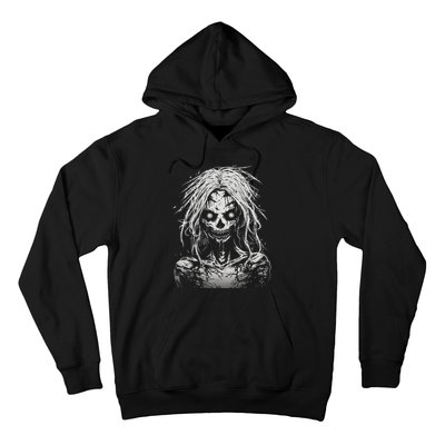 Scary Zombie Girl Halloween Graphic Tees Hoodie