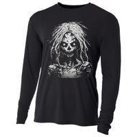 Scary Zombie Girl Halloween Graphic Tees Cooling Performance Long Sleeve Crew