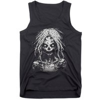 Scary Zombie Girl Halloween Graphic Tees Tank Top