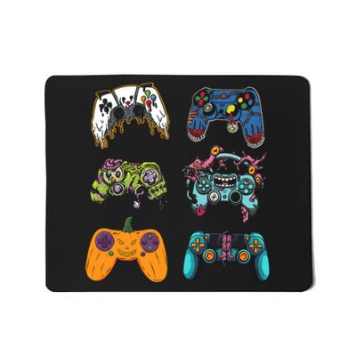 Skeleton Zombie Gaming Controllers Halloween For Gamer Boy Mousepad