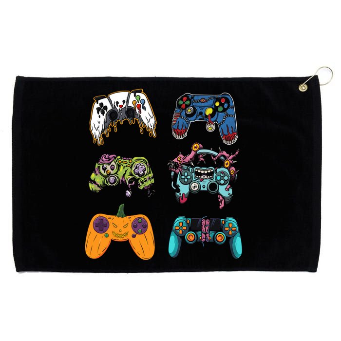 Skeleton Zombie Gaming Controllers Halloween For Gamer Boy Grommeted Golf Towel