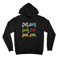 Skeleton Zombie Gaming Controllers Halloween Gamer Hoodie