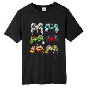 Skeleton Zombie Gaming Controllers Halloween Gamer Tall Fusion ChromaSoft Performance T-Shirt