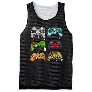 Skeleton Zombie Gaming Controllers Halloween Gamer Mesh Reversible Basketball Jersey Tank