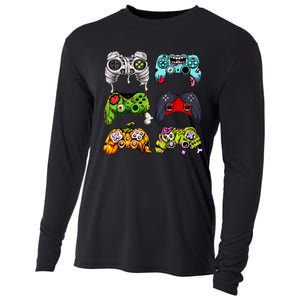 Skeleton Zombie Gaming Controllers Halloween Gamer Cooling Performance Long Sleeve Crew