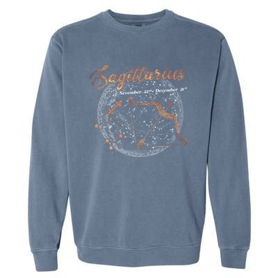 Sagittarius Zodiac Horoscope Zodiac Astrology Birthday Gift Cool Gift Garment-Dyed Sweatshirt