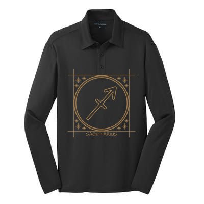 Sagittarius Zodiac Horoscope Zodiac Astrology Gift Silk Touch Performance Long Sleeve Polo