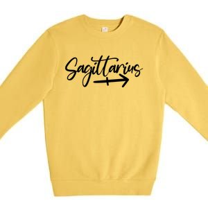 Sagittarius Zodiac Horoscope Astrology Birthday Cute Gift Premium Crewneck Sweatshirt