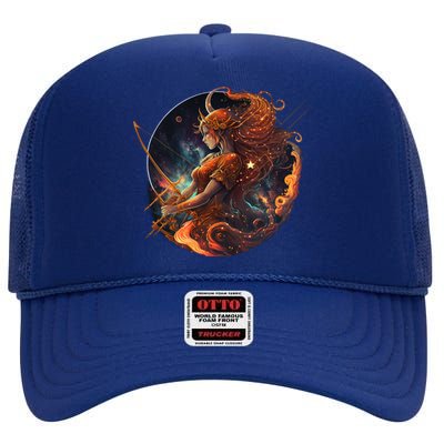 Sagittarius Zodiac Horoscope Sagittarius Astrological Sign Great Gift High Crown Mesh Back Trucker Hat