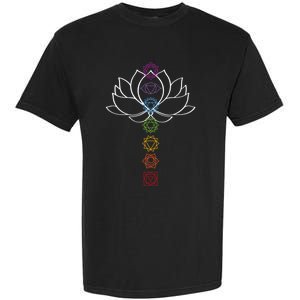 Spiritual Zen Lotus Flower Chakras Aligned Yoga Lover Gift Garment-Dyed Heavyweight T-Shirt