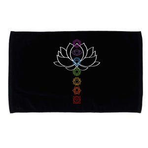 Spiritual Zen Lotus Flower Chakras Aligned Yoga Lover Gift Microfiber Hand Towel