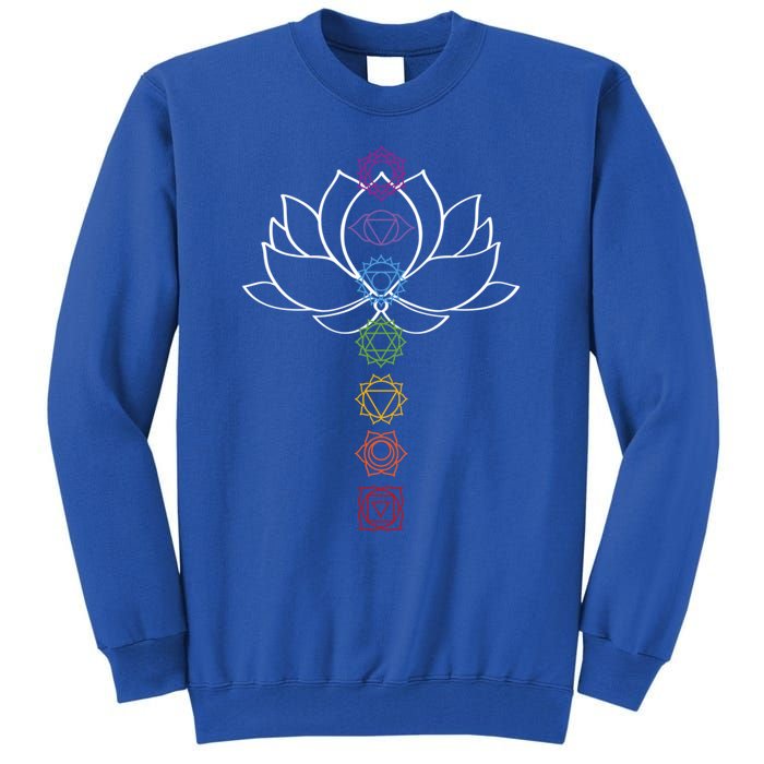 Spiritual Zen Lotus Flower Chakras Aligned Yoga Lover Gift Tall Sweatshirt