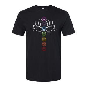 Spiritual Zen Lotus Flower Chakras Aligned Yoga Lover Gift Softstyle CVC T-Shirt