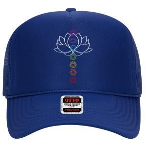 Spiritual Zen Lotus Flower Chakras Aligned Yoga Lover Gift High Crown Mesh Back Trucker Hat