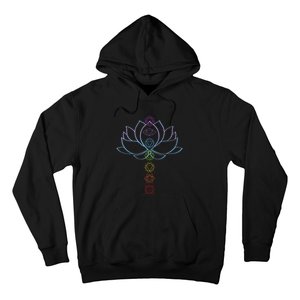 Spiritual Zen Lotus Flower Chakras Aligned Yoga Lover Hoodie