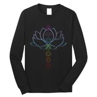 Spiritual Zen Lotus Flower Chakras Aligned Yoga Lover Long Sleeve Shirt