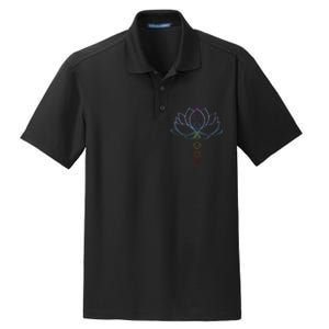 Spiritual Zen Lotus Flower Chakras Aligned Yoga Lover Dry Zone Grid Polo