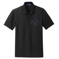 Spiritual Zen Lotus Flower Chakras Aligned Yoga Lover Dry Zone Grid Polo