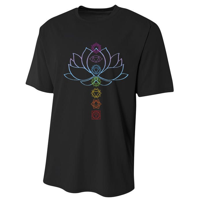 Spiritual Zen Lotus Flower Chakras Aligned Yoga Lover Performance Sprint T-Shirt