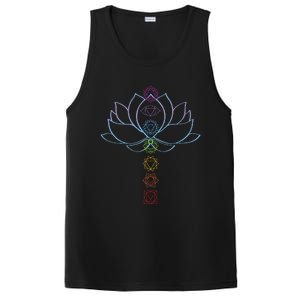 Spiritual Zen Lotus Flower Chakras Aligned Yoga Lover PosiCharge Competitor Tank