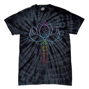 Spiritual Zen Lotus Flower Chakras Aligned Yoga Lover Tie-Dye T-Shirt