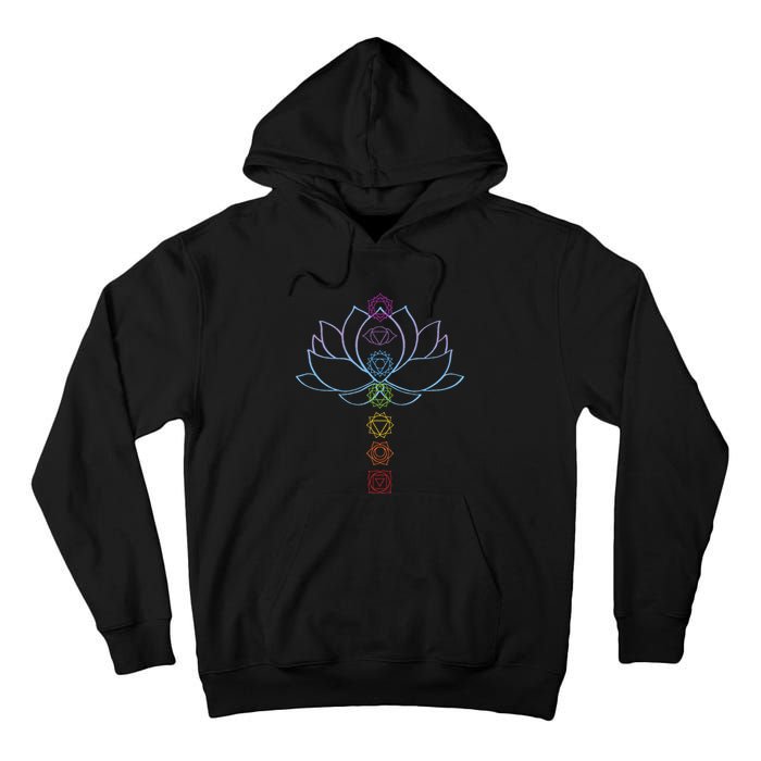 Spiritual Zen Lotus Flower Chakras Aligned Yoga Lover Tall Hoodie