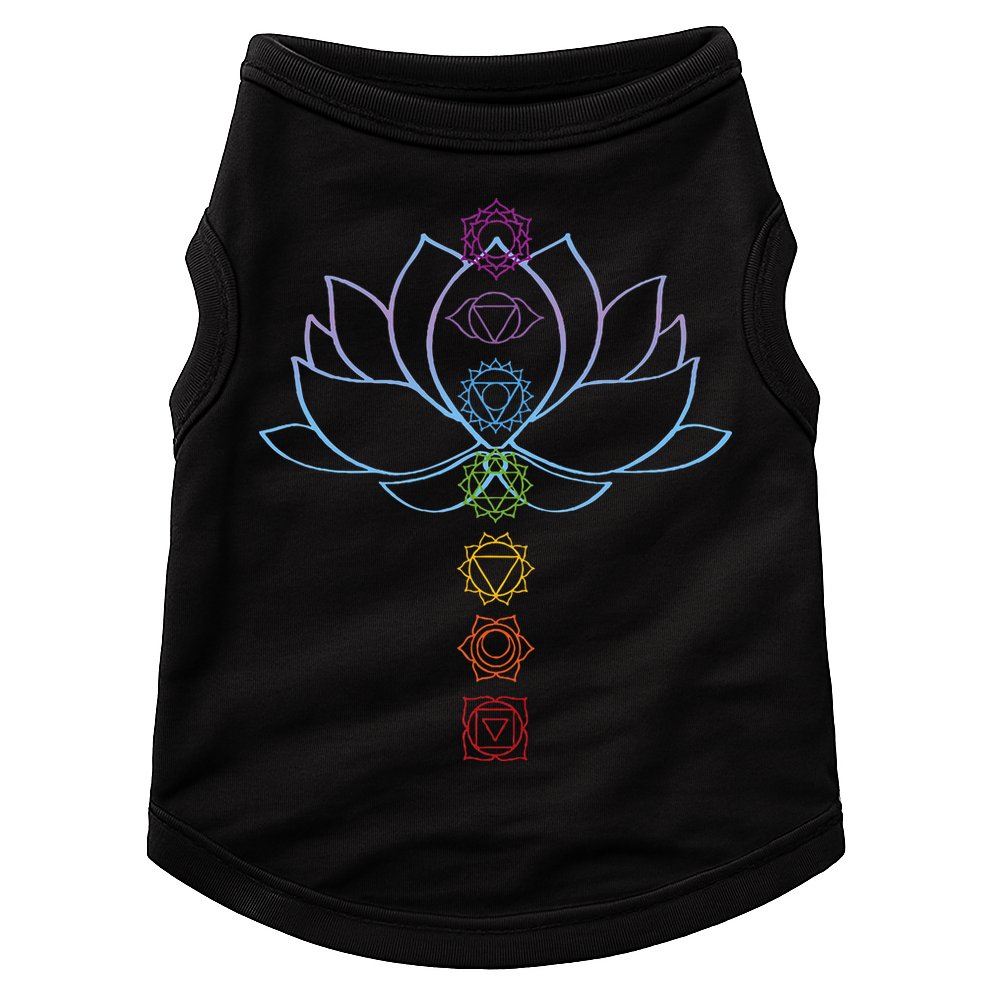 Spiritual Zen Lotus Flower Chakras Aligned Yoga Doggie Tank