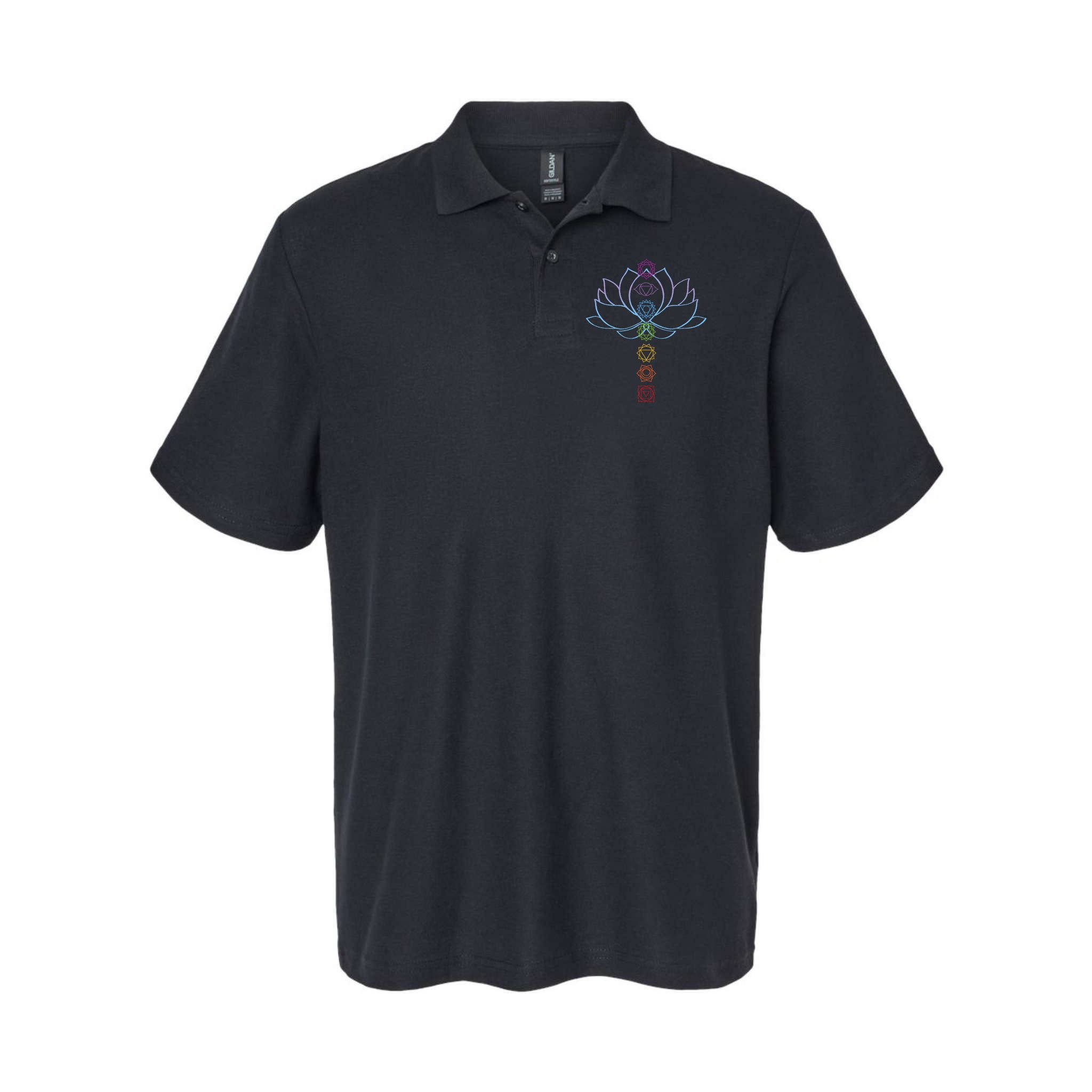 Spiritual Zen Lotus Flower Chakras Aligned Yoga Polo