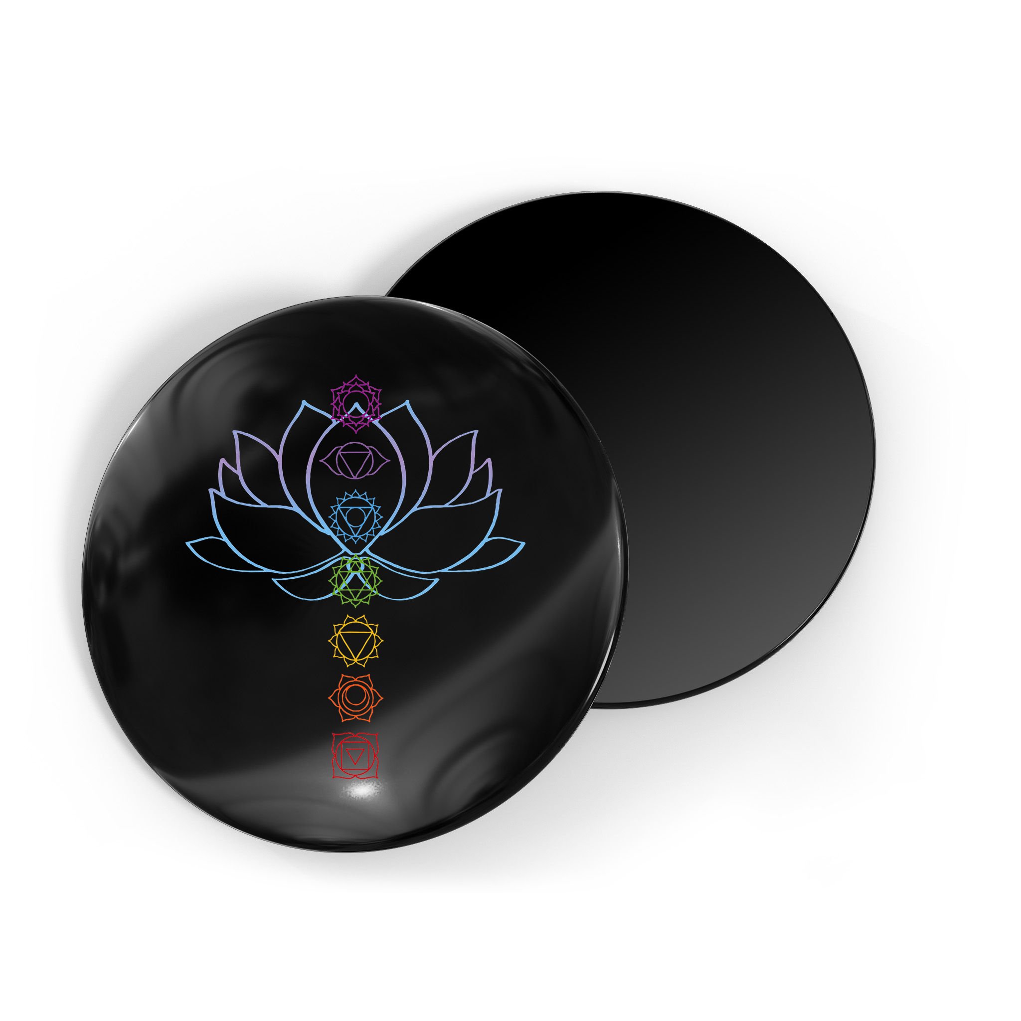 Spiritual Zen Lotus Flower Chakras Aligned Yoga Magnet