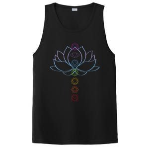 Spiritual Zen Lotus Flower Chakras Aligned Yoga PosiCharge Competitor Tank