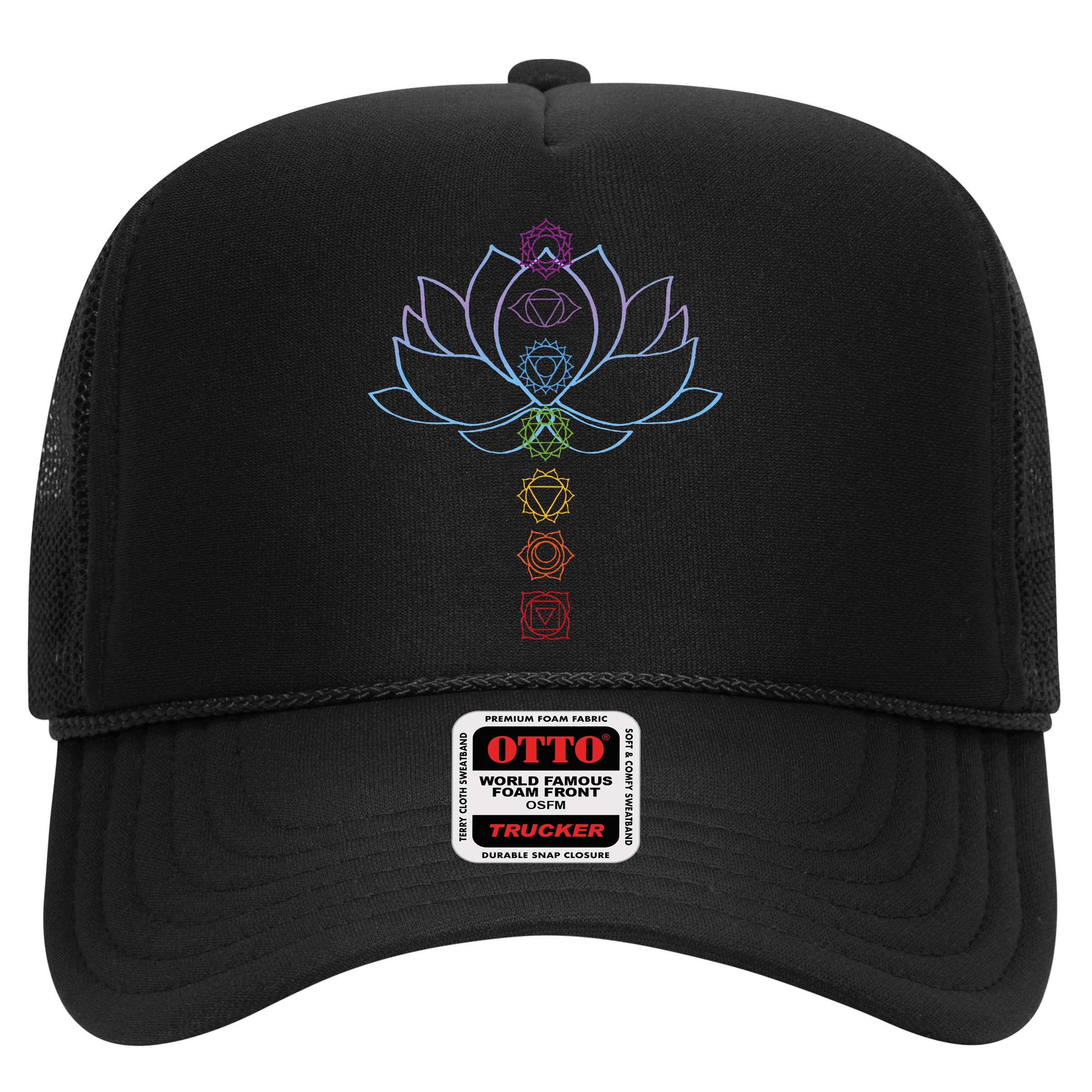 Spiritual Zen Lotus Flower Chakras Aligned Yoga Hat