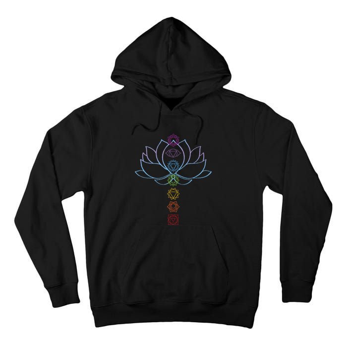 Spiritual Zen Lotus Flower Chakras Aligned Yoga Tall Hoodie