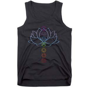 Spiritual Zen Lotus Flower Chakras Aligned Yoga Tank Top