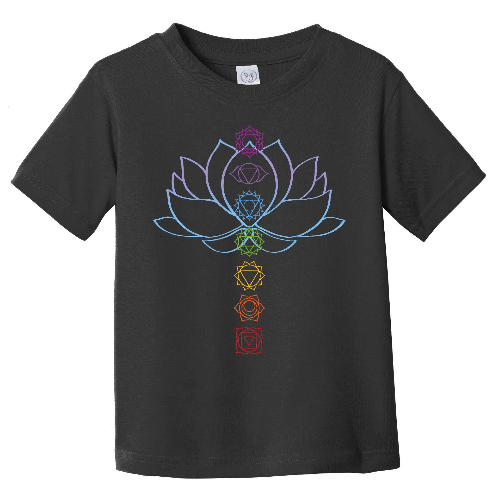 Spiritual Zen Lotus Flower Chakras Aligned Yoga Toddler T-Shirt