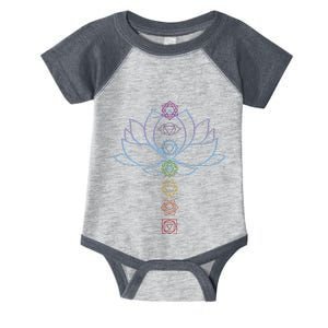 Spiritual Zen Lotus Flower Chakras Aligned Yoga Infant Baby Jersey Bodysuit