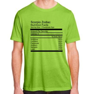 Scorpio Zodiac Nutrition Facts Scorpio Birthday Cool Gift Adult ChromaSoft Performance T-Shirt