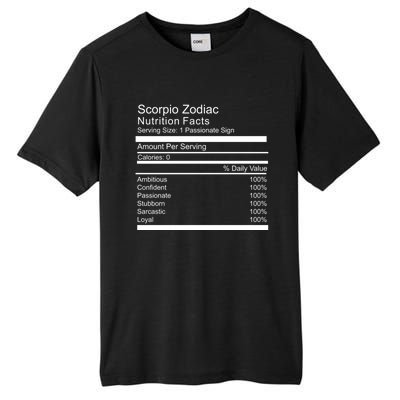 Scorpio Zodiac Nutrition Facts Scorpio Birthday Cool Gift Tall Fusion ChromaSoft Performance T-Shirt